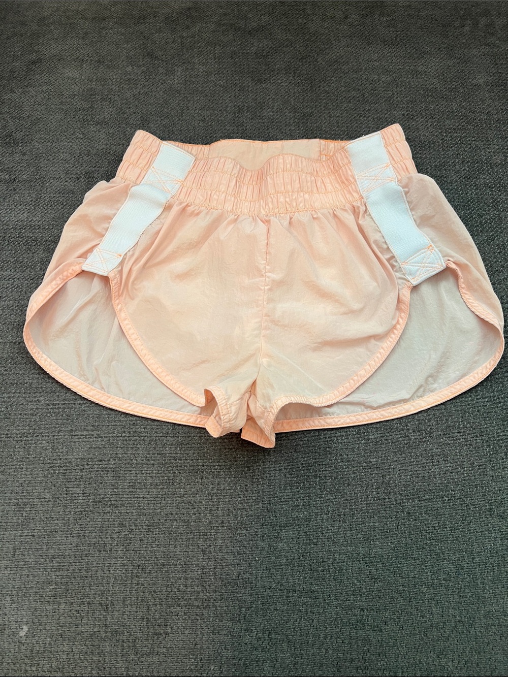 FP Movement by Free People Peach Athletic Shorts with White Straps